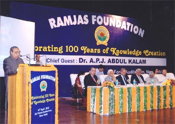 Ramjas Foundation - Centenary Celebrations (2012) : Click to Enlarge